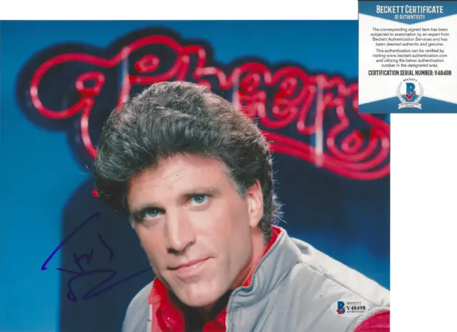 TED DANSON SIGNED AUTHENTIC 'CHEERS' SAM 8x10 SHOW PHOTO ACTOR BECKETT COA BAS