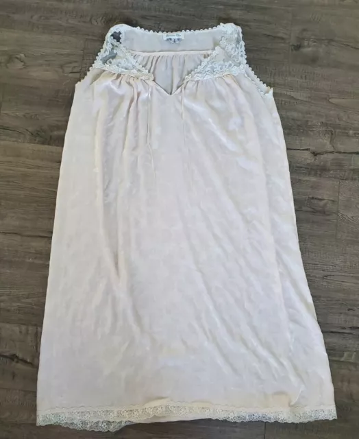 Christian Dior Saks Fifth Avenue Nightgown Soft Pink Lace Sz Large Petite No Tag