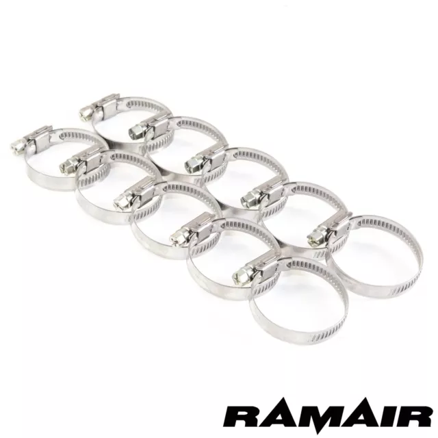 Genuine Ramair Stainless Steel W2 Worm Drive Hose Clamps Pipe Jubilee Style Clip