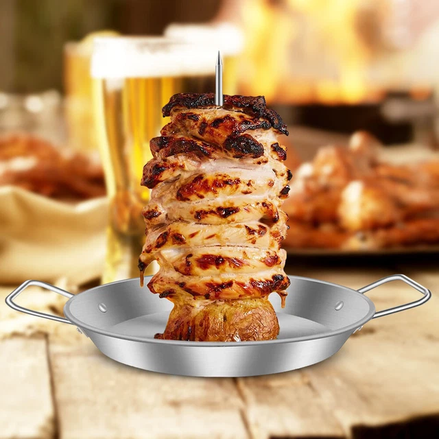 REMOVABLE BBQ RACK Replace Spikes Vertical Meat Chicken Skewer Grill ...