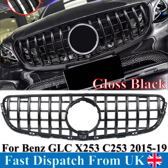 For Mercedes GLC X253 C253 Coupe 2015-19 AMG Style Panamericana GT Grille Black