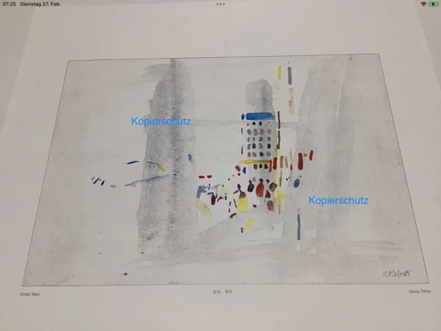 Oskar Koller  Kunstdruck  1985      Ginza , Tokio	Japan