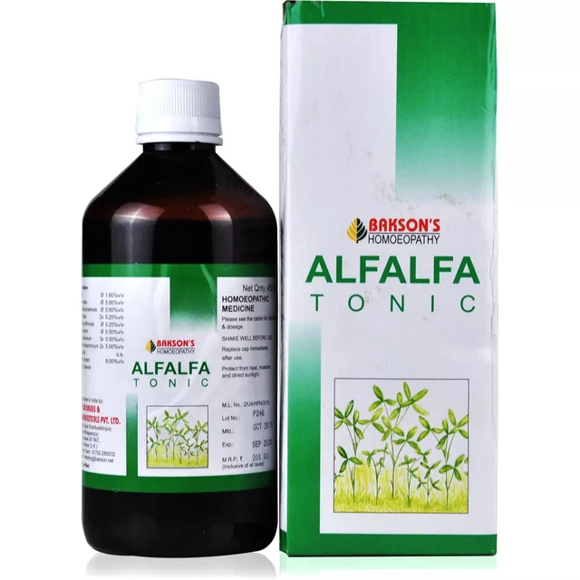 Tónico de alfalfa Bakson (115 ml) PURO HERBAL AYURVÉDICO - ENVÍO GRATUITO