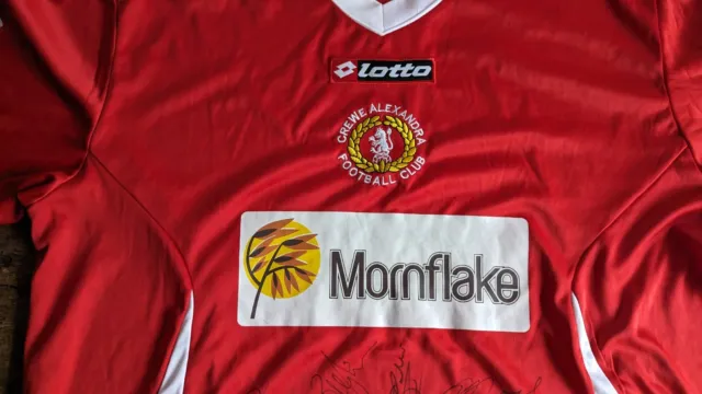 Crewe Alexandra Football Shirt Vintage 2009  Signed By Squad XL 3