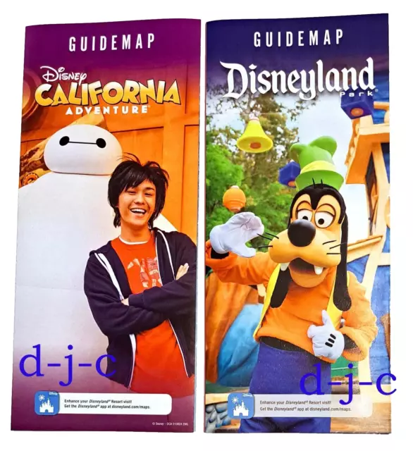 DISNEYLAND & DCA Guide Maps January 2024 Goofy Big Hero 6 Bay Max
