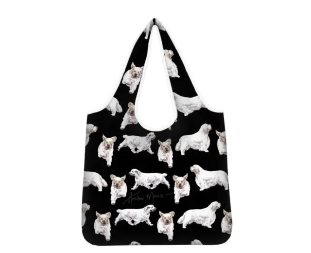 Clumber Spaniel Shopping Bag Reusable Foldable Washable Attractive Clumber Bag