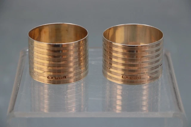2 Serviettenringe - England - Sterling Silber - W33 2 Serviettenringe - England - Sterling Silber - W33