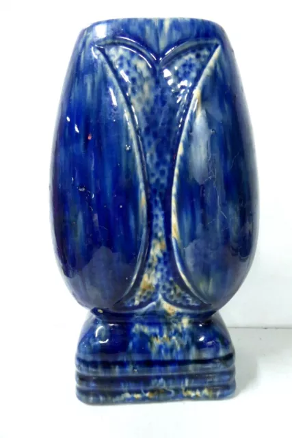 Vintage Australian Pottery Vase Drip Glaze Art Deco