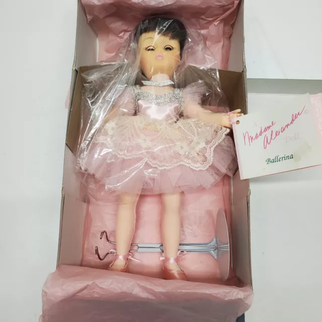 Vintage Madame Alexander Ballerina Doll With Stand/Tags In Original Box