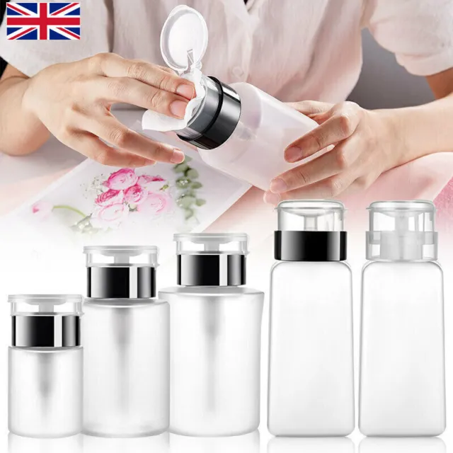 Quality Pump Dispenser Container Empty Bottle Nail Polish Remover Clean Acetone