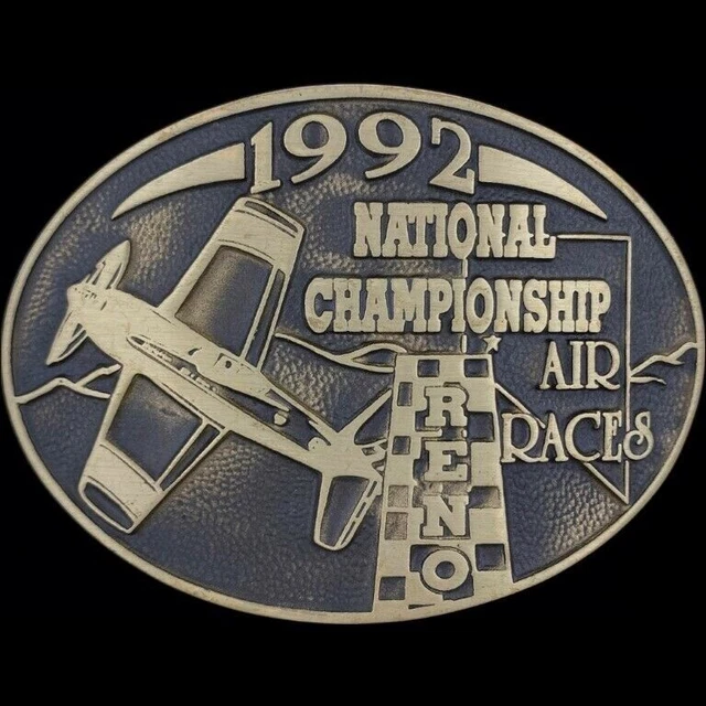 Ottone 92 Reno Aria Gara Show Championship Aviazione Aereo NOS Cintura Fibbia