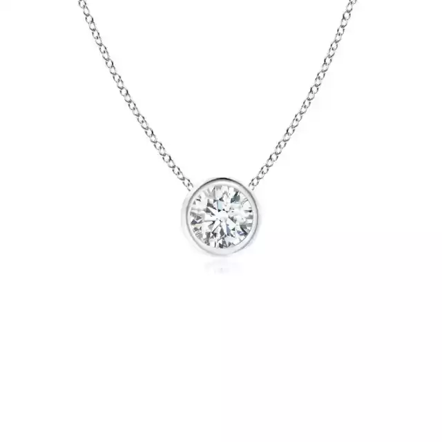 ANGARA 4.1mm Natural G VS2 Diamond Solitaire Pendant Necklace in 14K White Gold