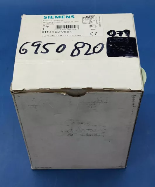 Siemens A.C. Contactor AC-3:15 kW 3TF4422-0BB4 3TF4 422-0BB4