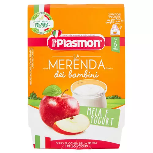 Plasmon La Merenda Dei Bambini Mela E Yogurt 2x120g