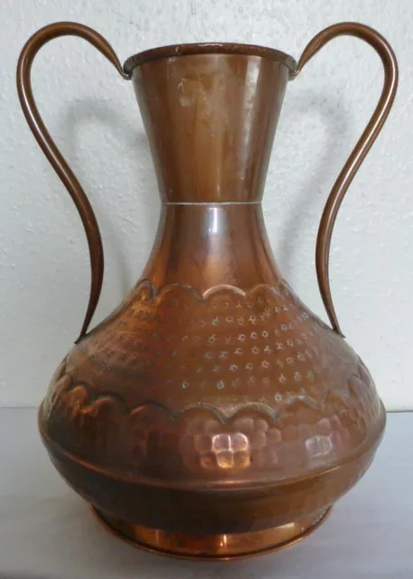 Superb Vintage Hand Made Hammered & Etched French Copper Villedieu (Bc7)