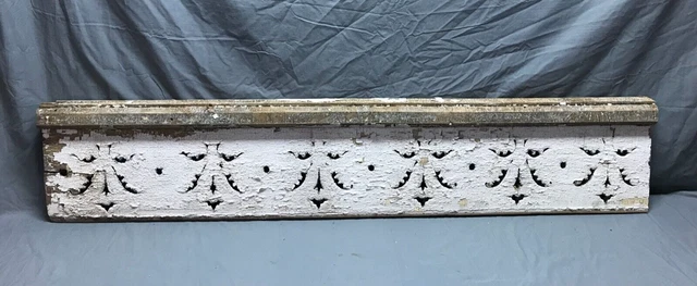 Antique 11x58 Shabby Victorian Porch Gingerbread Span Architectural Chic 197-23B