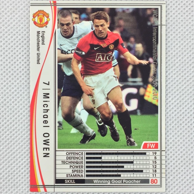 2010 PANINI MANCHESTER United F.C. Michael Owen Sticker #37