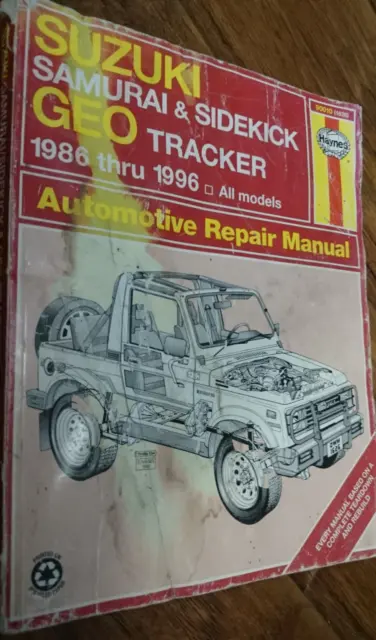 Haynes 90010 (1626) Suzuki Samurai/Sidekick Geo Tracker 1986-1996 Repair Manual