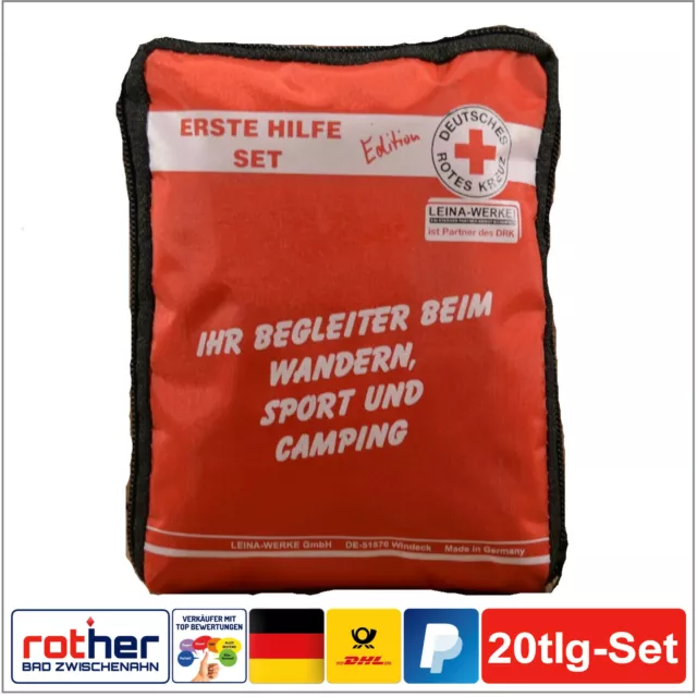 Erste Hilfe Set, Verbandtasche für Sport, Reise, Wandern "Reise-Set" DRK 20tlg.