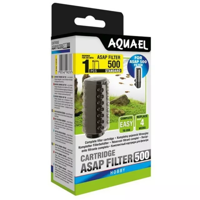 Aquael ASAP 500 Filter Media - Replacement Cartridge (1) or Sponges (x2) GENUINE