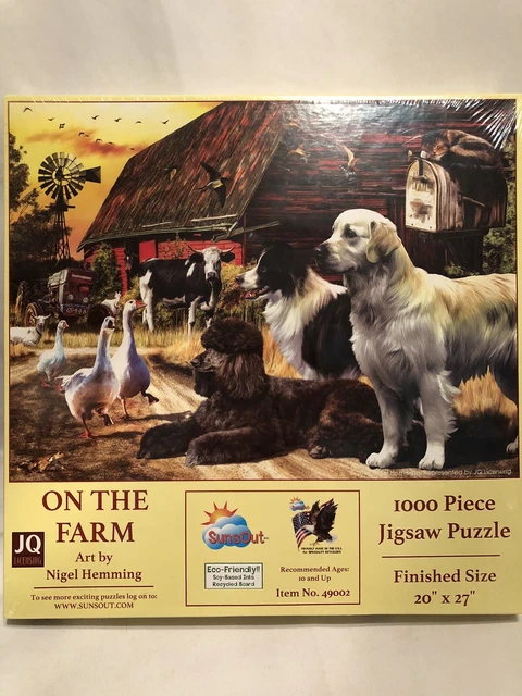 On The Farm 1000 Piece Jigsaw Puzzle Art By Nigel Hemming. NIB On The Farm 1000 Piece Jigsaw Puzzle Art By Nigel Hemming. NIB