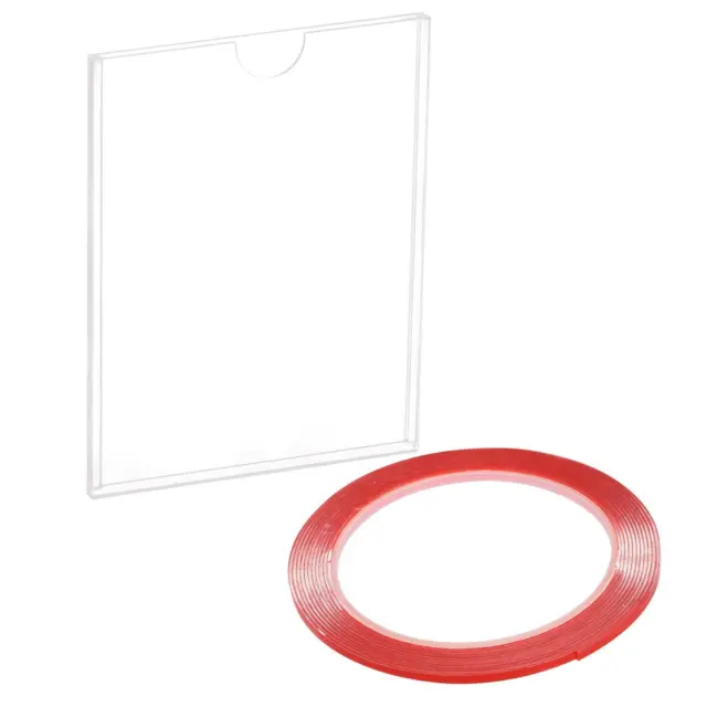 Transparent Acrylique Support 5x3,5 pouces Double Face Bande Adhésive Paquet 4
