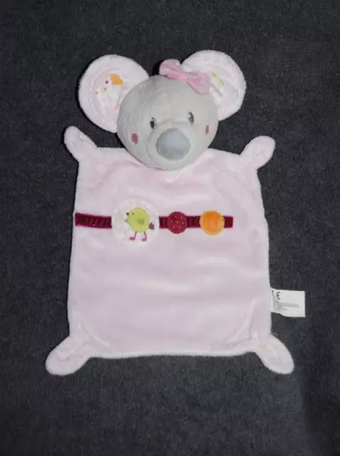 Doudou Plat Souris Rose NICOTOY Simba KIABI Oiseau Poussin 4 Noeuds TTBE