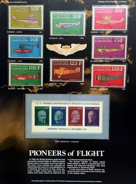 Pioneers of Flight Postal Commemorative Society World Of Stamps Series