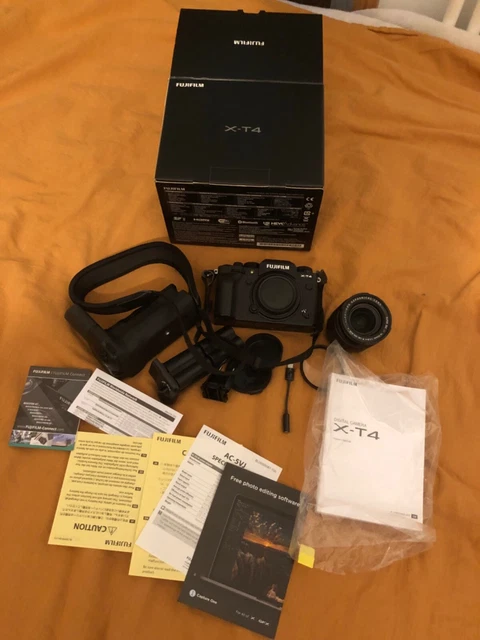 Fujifilm X-t4 camera body .16-55 lens (lens needs TLC)+XT4 Grip Batts & Charger