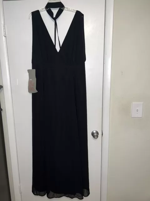 Woman’s ASOS Halter Floating Neck Strap Back Maxi Dress Sz US14/UK18/46 Org 67$ 2