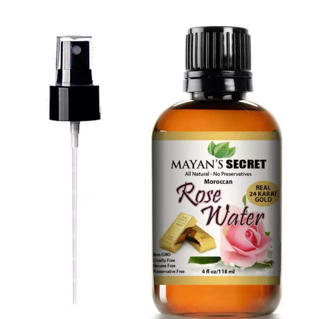 24k Gold Rose Water|4oz |Chemical Free | Imported from Morocco|100%Pure