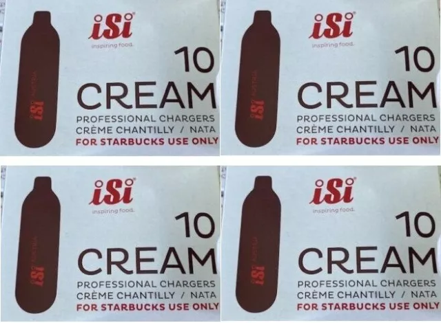 iSi Cream Professional (Whipped Cream) Chargers Cartridges Lot of 4  = 40