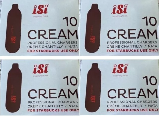 iSi Cream Professional (Whipped Cream) Chargers Cartridges Lot of 4 = 40 iSi Cream Professional (Whipped Cream) Chargers Cartridges Lot of 4 = 40