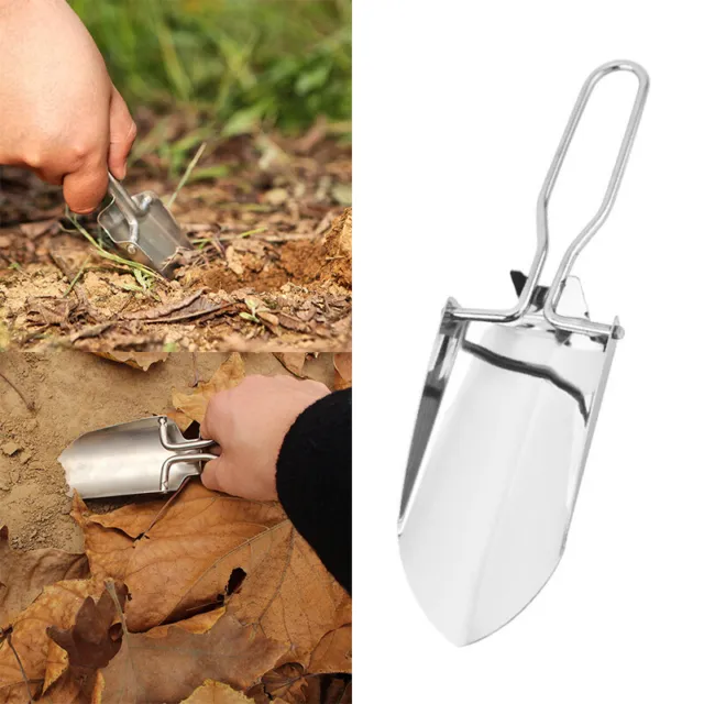 Mini Hand Shovel Folding Stainless Steel Shovel Portable Camping Gardens DT
