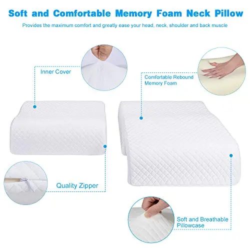 Memory Foam Pillow for Couples, Adjustable Cube Cuddle Pillow Anti Pressure Arm 4