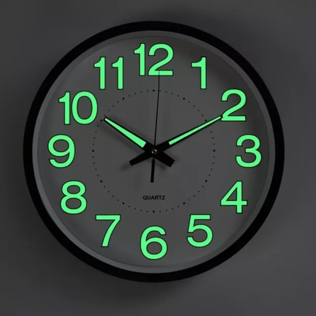 30CM Large Luminous Wall Clock Silent Quartz Glowing Hanging Digital Clocks Home