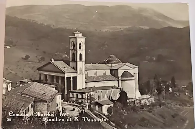 1957 CAMERINO - MACERATA - BASILICA di  S. VENANZIO - antica cartolina viaggiata