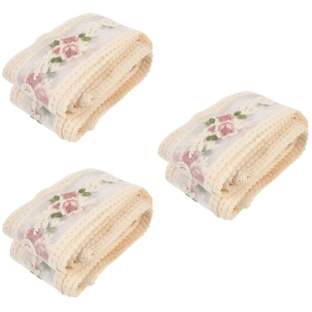 45 Yards Wedding Applique Lace Sewing Craft Floral Ribbon Bride Vintage