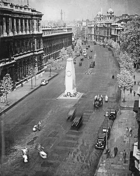 Whitehall In London's Westminster 1935 Old Photo