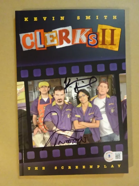 Signed KEVIN SMITH And JASON MEWES Autographed Clerks II Screenplay Book BAS COA