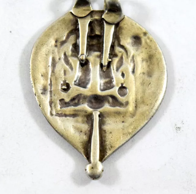 Vintage Rare Beautiful Real Silver Tribal Hindu God Amulet Pendant. G10-73 3