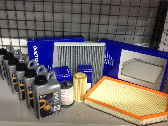 Genuine Volvo D5 Oil/Air/Pollen/Fuel Filters And 6 Ltrs OilV70/S60/XC90/XC70/V60