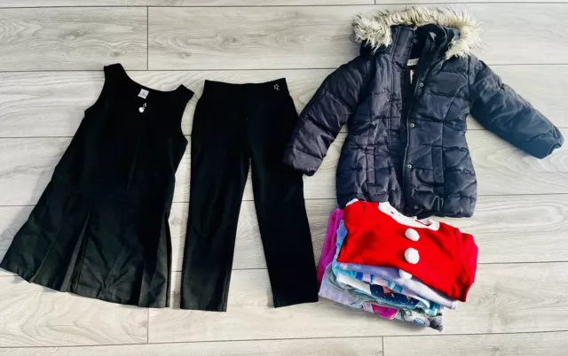 Girls Clothing Bundle Size 5 Years 19 Items Inc Winter Coat And Christmas Jumper