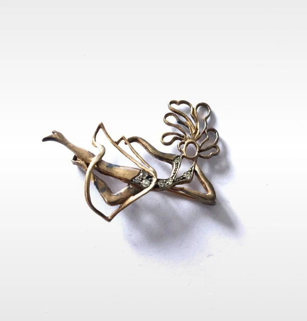 Belle Broche Vintage En Argent Massif 935 - Filigrane En Forme De Fleur, XXe Siècle