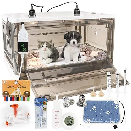 HKDQ Puppy Incubator with Heating - Puppy IncubatorIncubator for Newborn Pupp...