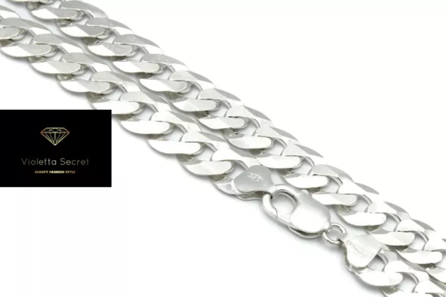 NEW 14MM  SOLID Sterling Silver 925 HEAVY Curb Chain Necklace CHUNKY MENS