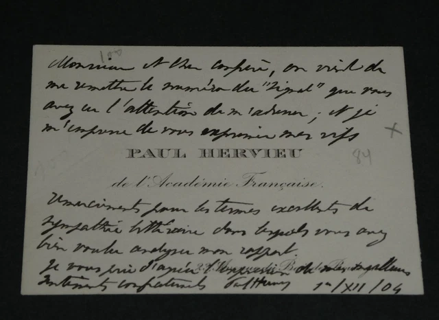 Carte Autographe Signée Paul Vialar (1972) - Corrections D'un Texte Sportif "La Finale" - Très Bon état
