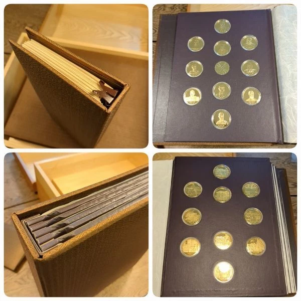 Franklin Mint Heroes of the Meiji Restoration Pure silver/gold plating 50 medals