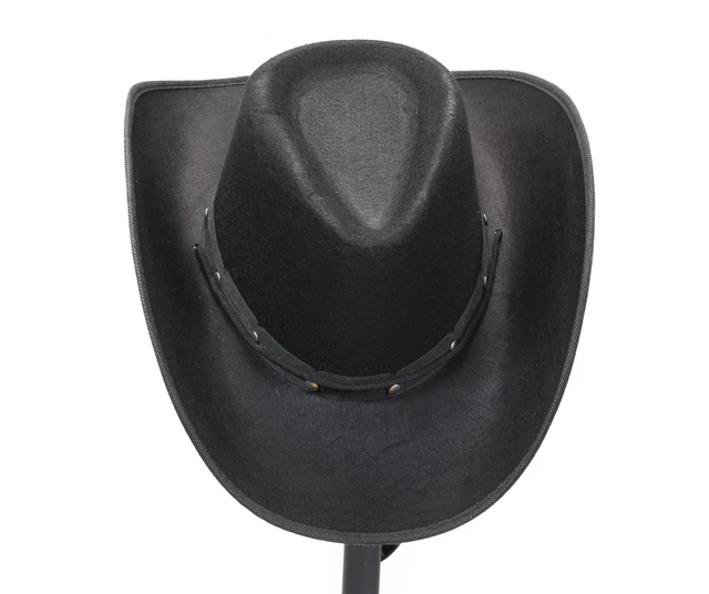 ROCK STAR SLASH Guitar Costume Top Hat Concho Steel Western Hat Rivet