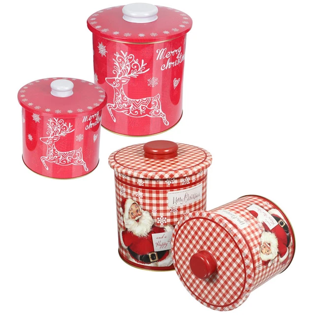 4pcs Multifunktionale Dekorative Metall Gedruckt Cookie Zinn 3